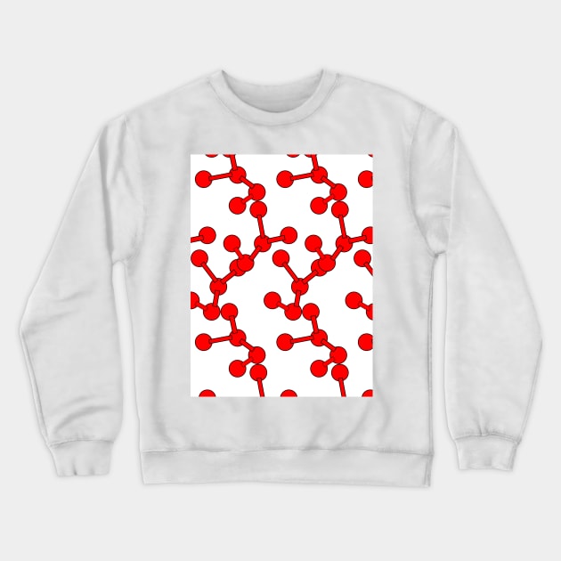 Formula structure, bond, red. Vector seamless pattern abstraction grunge. Background illustration, decorative design for fabric or paper. Ornament modern new Crewneck Sweatshirt by grafinya